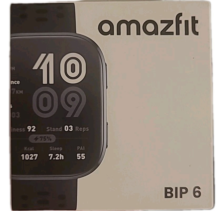Amazfit Bip 6 50mm Diagonal Health and Fitness Tracker Watch (Blue/Black)