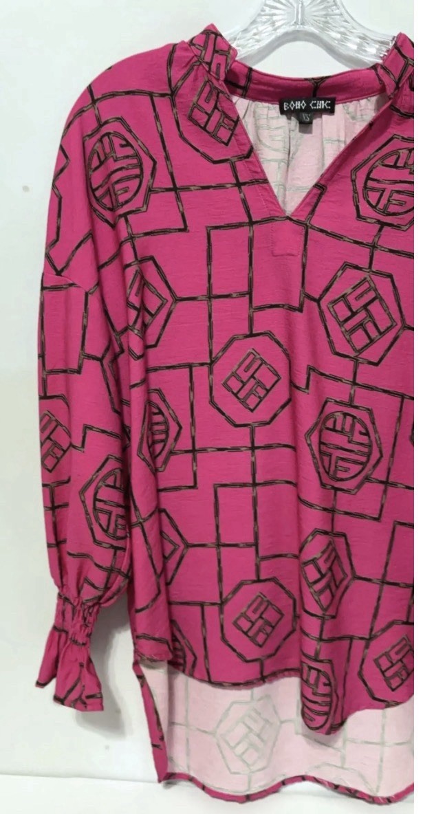 Boho Chic Tunic Multi-Colored, Size M - image 2