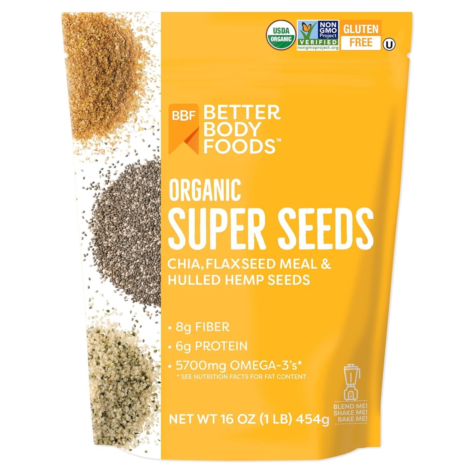 Betterbody Foods Superfood Organic Super Seeds - Blend Of Organic Chia