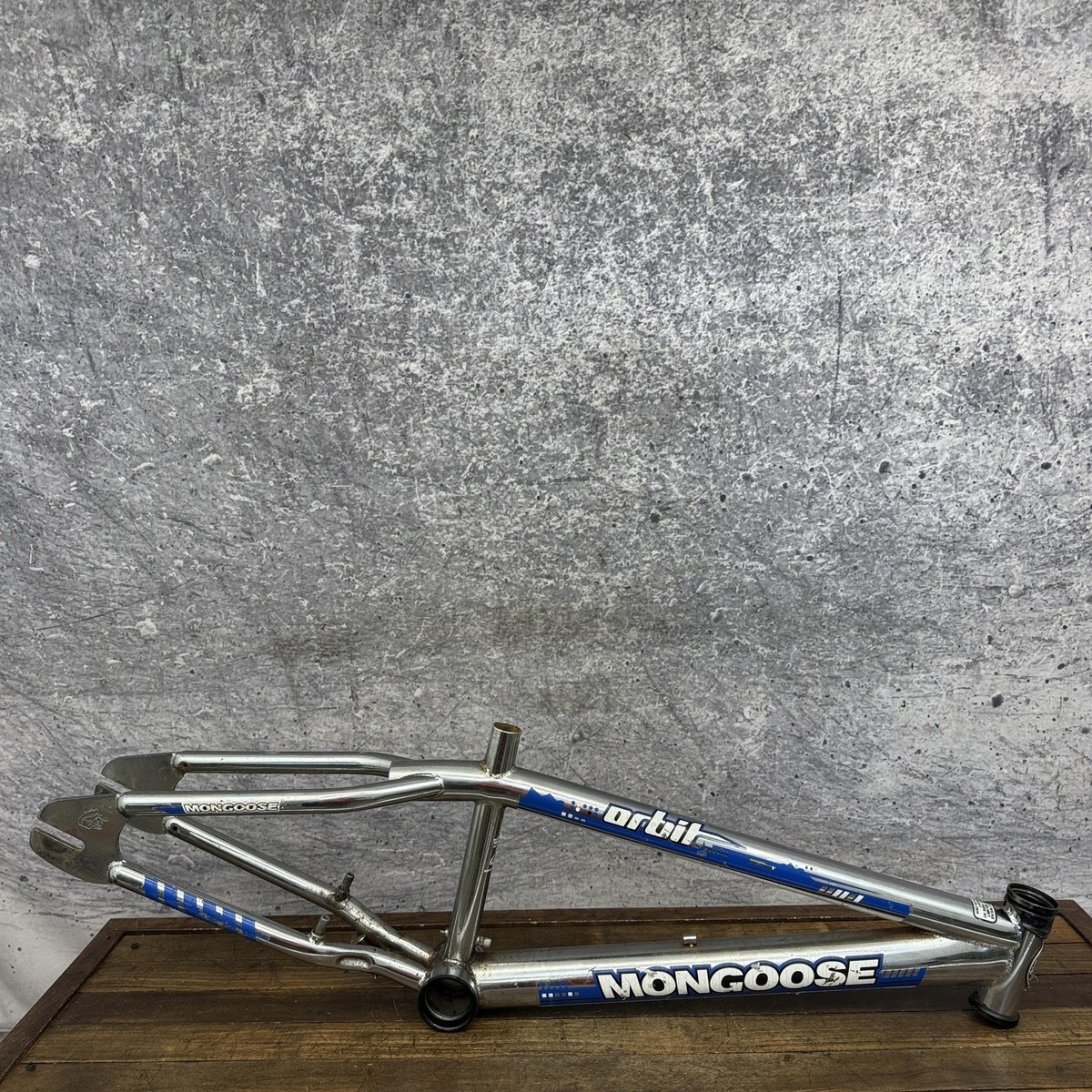 Vintage Mongoose Orbit BMX Bike Frame Chrome Steel 20in Boys Old