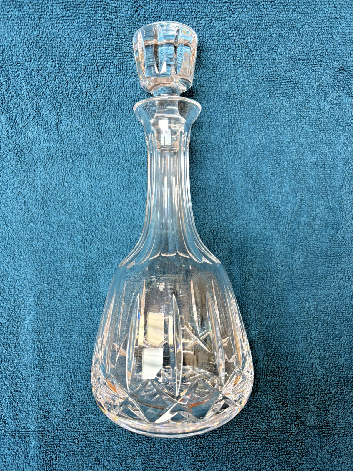 Atlantis signed cut lead crystal whiskey decanter with stopper