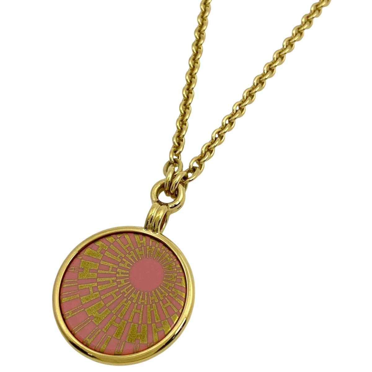 HERMÈS HERMES Medaglia PM Collana OP'H Collana Placcata Oro Rosa Donna