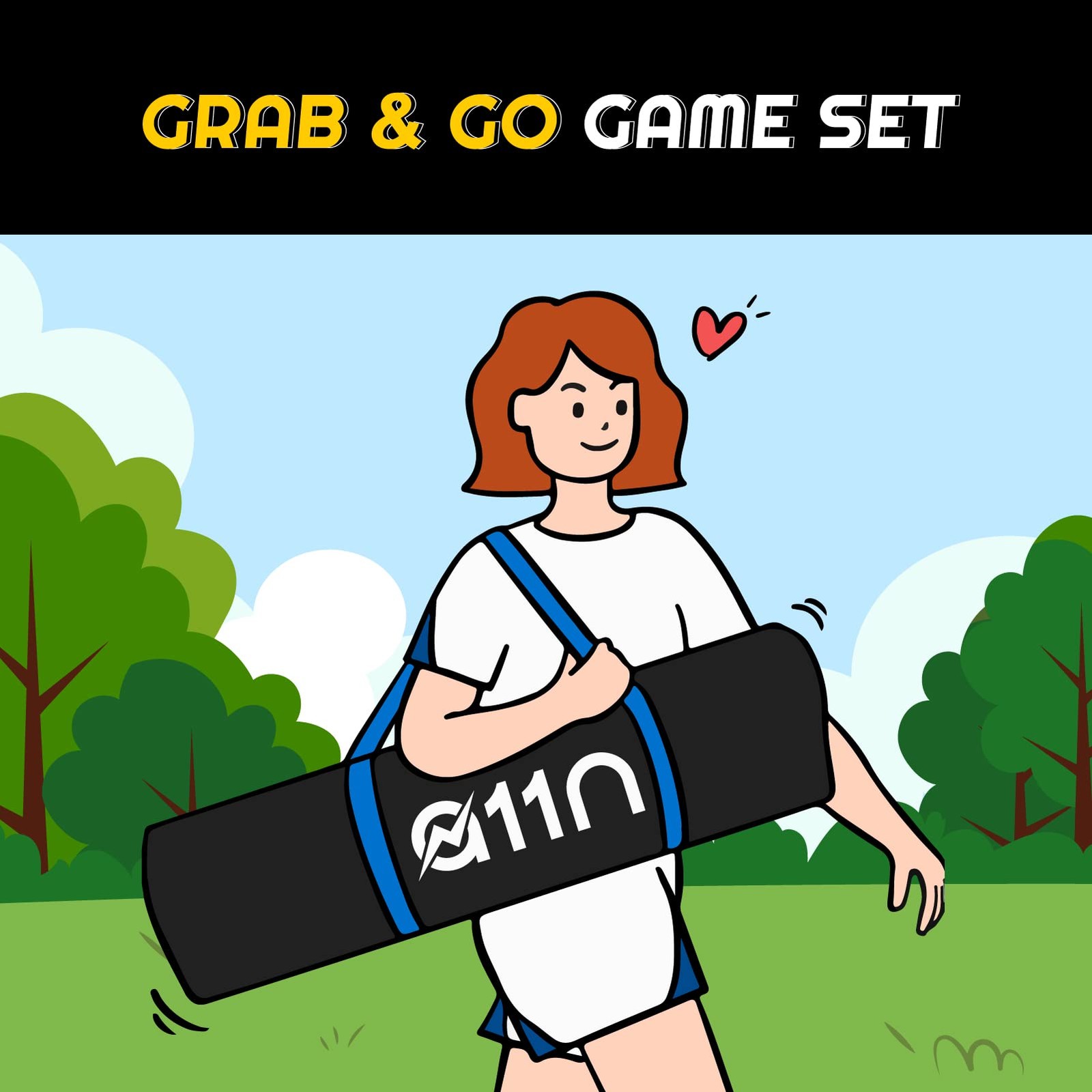 A11N Outdoor Volleyball and Badminton Combo Set - Includes Adjustable Height ...