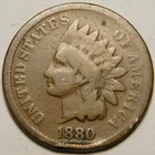 1880 Indian Head Cent Penny VG-Details  "Actual Coin Pictured - Not Cleaned"