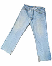 Levis Mens Blue Light Wash Straight Leg Regul...