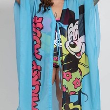 Cakeworthy MICKEY MOUSE TRAJE DE BAÑO RETRO PLAYA AZUL CAFTÁN CUBRE TALLA ÚNICA