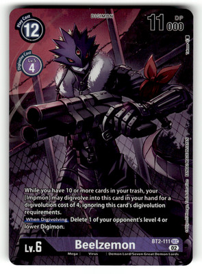 Beelzemon - BT2-111 (Alternate Art) BT2-111 SEC Foil Secret Rare Starter Deck 14