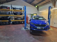 SKODA FABIA MK4 BREAKING PARTS BUMPER DOOR HEADLIGHT ENGINE DLA 2021-2025 BLUE 