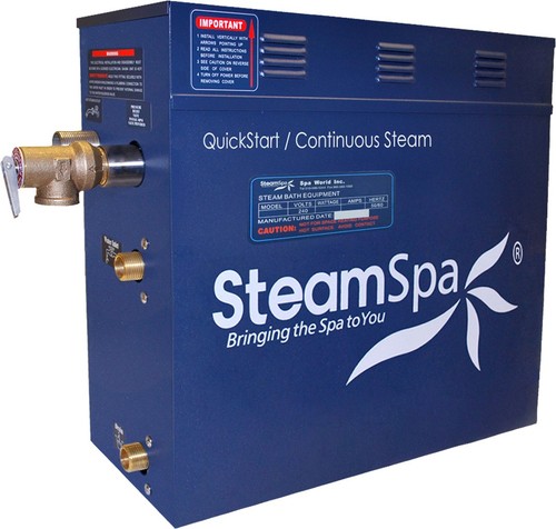 12kW Quick Start Steam Bath Generator with Dual Tank Continuous Steam Output Des