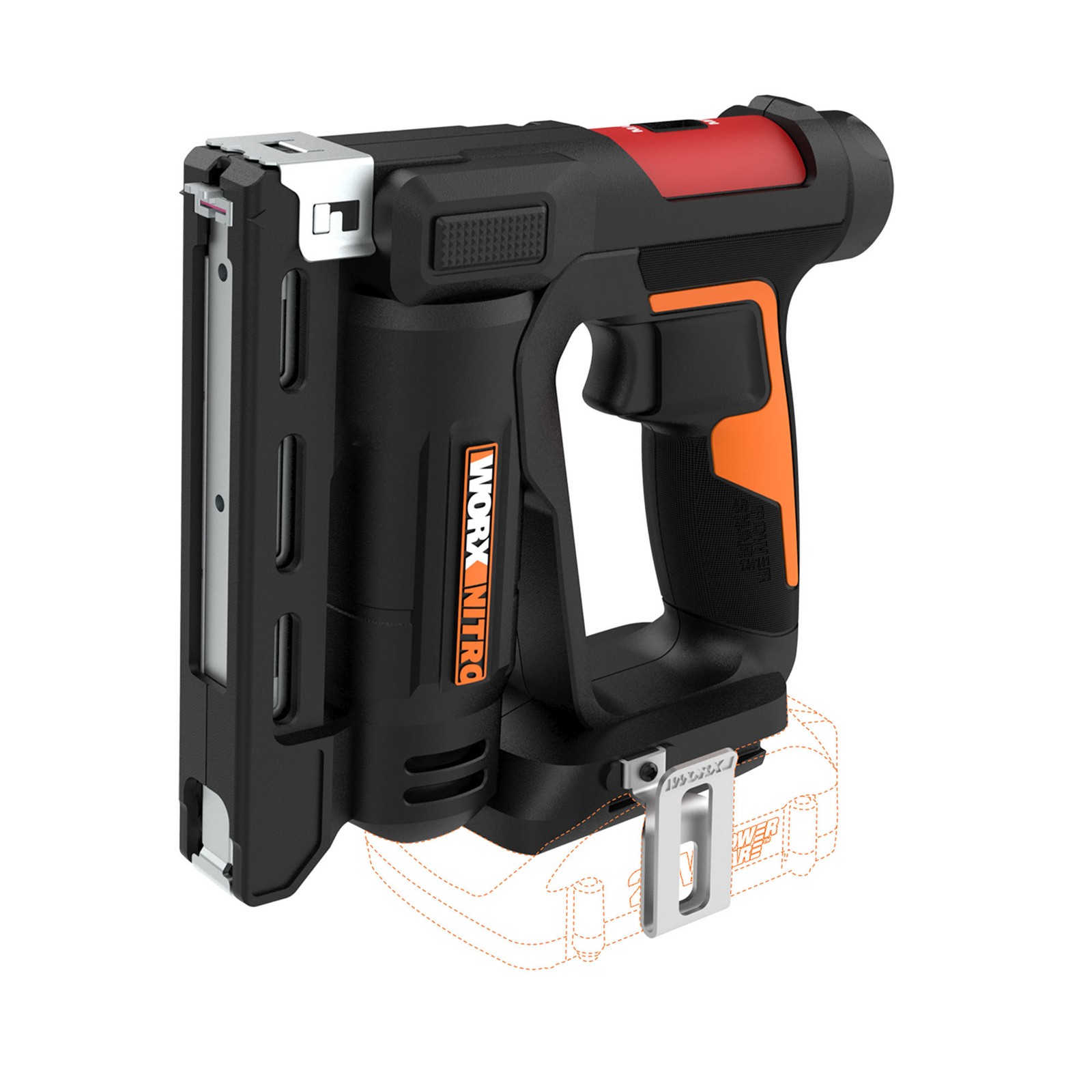 WX843L.9 Worx Nitro 20V 3/8" Crown Stapler w/ Air Impact (Tool Only/No Battery)