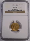 1911 $2 1/2 Indian Quarter Eagle Gold coin NGC MS 61