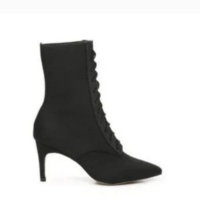 Charles David Piranha Lace Up  Heel Booties 8.5M 