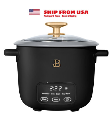 Beautiful 6-Cup Cooked, 3-Cup Uncooked Digital Electric Rice and Grain Cooker