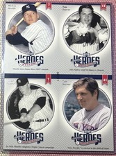 2002 Upper Deck Heroes Of Baseball Uncut Sheet Mickey Mantle Tom Seaver