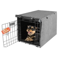 Double Door Dog Crate Cover - Polyester Pet Kennel Cover Fits 24 30 36 42 48...