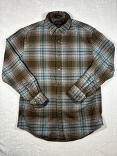 Pendleton Mason Size Medium Plaid Button Up Longsleeve Pocket Flannel Shirt