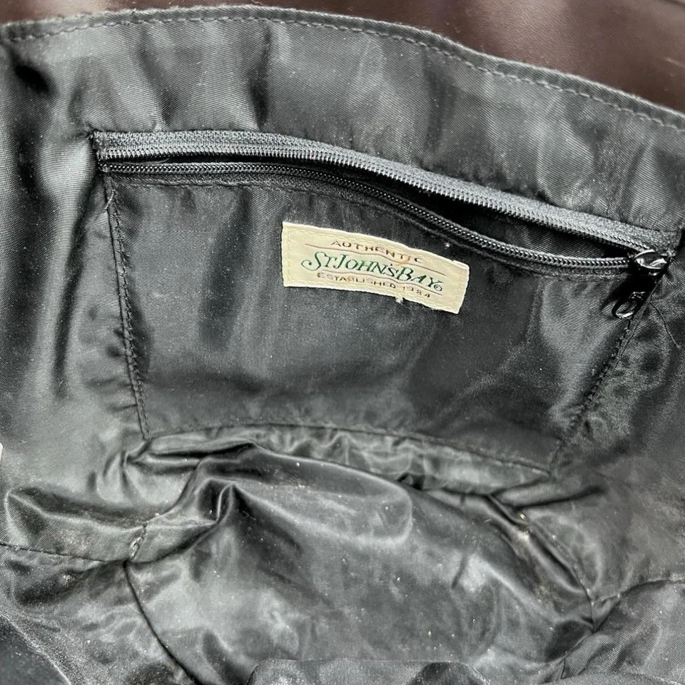 Bolsa de ombro St. John's Bay tecido de vime marrom escuro cesta praia - Imagem 3 de 3