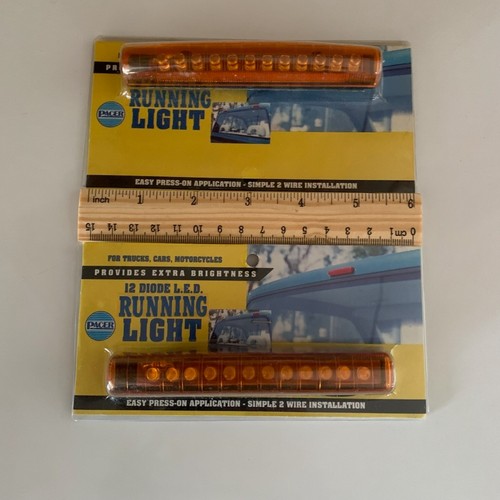 Pacer 20-703 12 Diode Single Row Amber LED Lights Pair