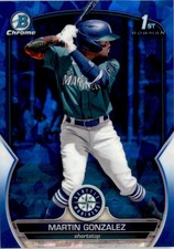 Martin Gonzalez 2023 Bowman Chrome Prospects Sapphire RC #BCP-28 Seattle