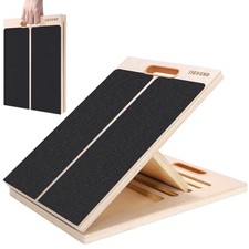 Slant Board for Calf Stretching, Adjustable Wooden Calf Portable Slant Board