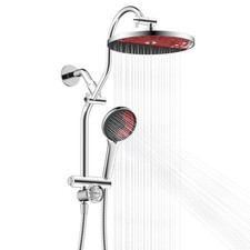Self-cleaning Shower Head Combo, High Pressure Shower Head with Handheld Spray