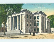 Unused Divided Back LIBRARY SCENE New Bedford Massachusetts MA 60k cards hs2398