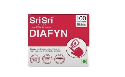 Sri Sri Tattva DIAFYN zur Blutzuckerkontrolle, 100 Tabletten | 1000 mg