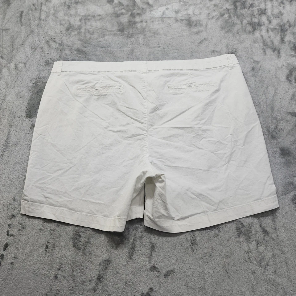 Old Navy Shorts Womens 24 Plus White Everyday Short Stretch Cotton Casual Preppy - Image 3 of 4