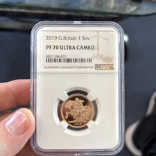 2019 Elizabeth II Gold Proof Sovereign NGC PF70 Ultra Cameo