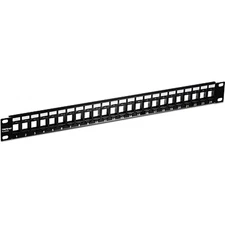 Trendnet 24-Port Blank Keystone 1U Patch Panel, 1U 19" Metal Rackmount Housing,