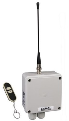 Zamel Funk-Schalter grau, einzeln, 230 V, IP55, Reichweite 300 450 m