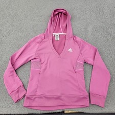 Adidas Climacool Hoodie Womens Medium Performance Pink Pockets Pullover
