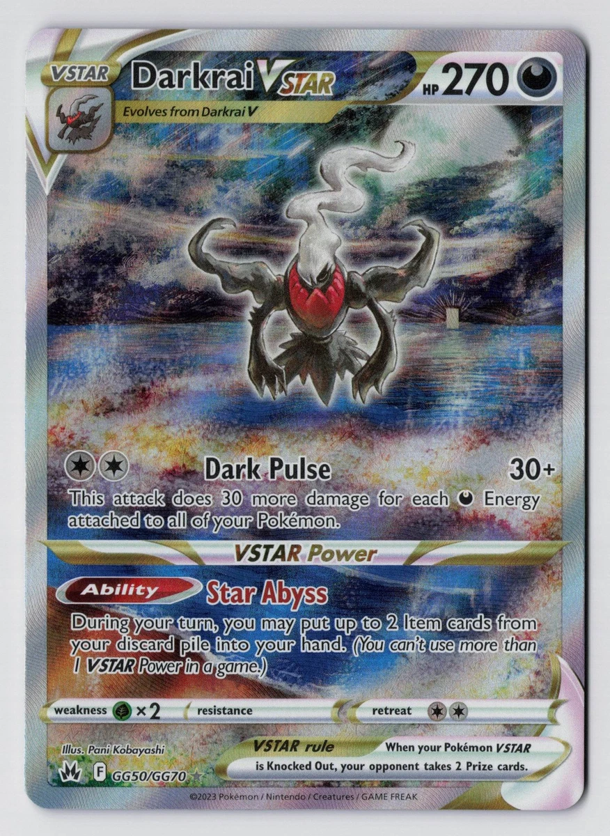 海外版ダークライVSTAR SAR GG50/GG70 Darkrai Darkrai VSTAR GG50/GG70 SWSH: Crown Zenith: Galarian Gallery for