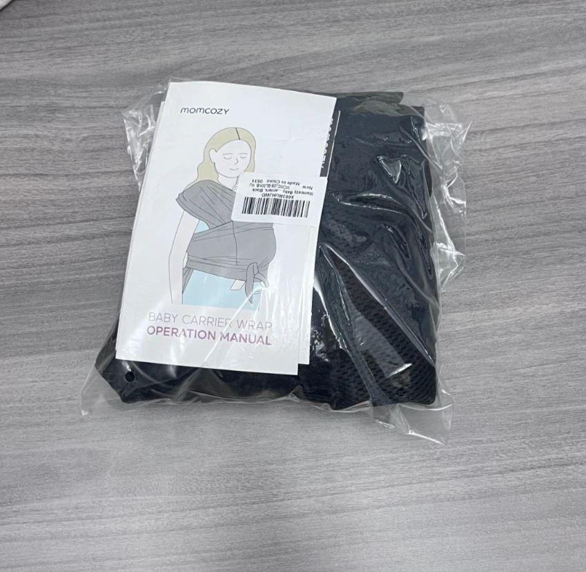 MomCozy Portabebés Envoltura / Negro / Nuevo CIB / Bebé, Niño Pequeño / Malla Foto 3 de 4