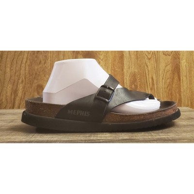 Mephisto Helen Leather Toe Thong Sandals Womens Size 42 US 12 Black
