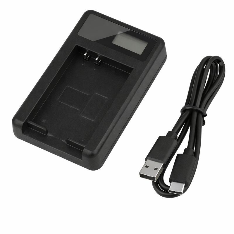 DSTE 2-Pacco BLH-1 Ricambio Batteria Caricabatteria Compatibile per Olympus EM1, E-M1 Mark II, OM-D, E-M10 Mark IV