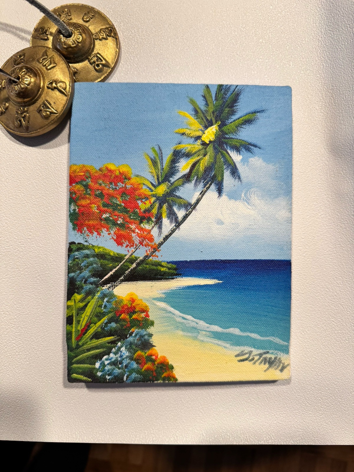 Vibrant Tropical Beach Scene Canvas Art 6