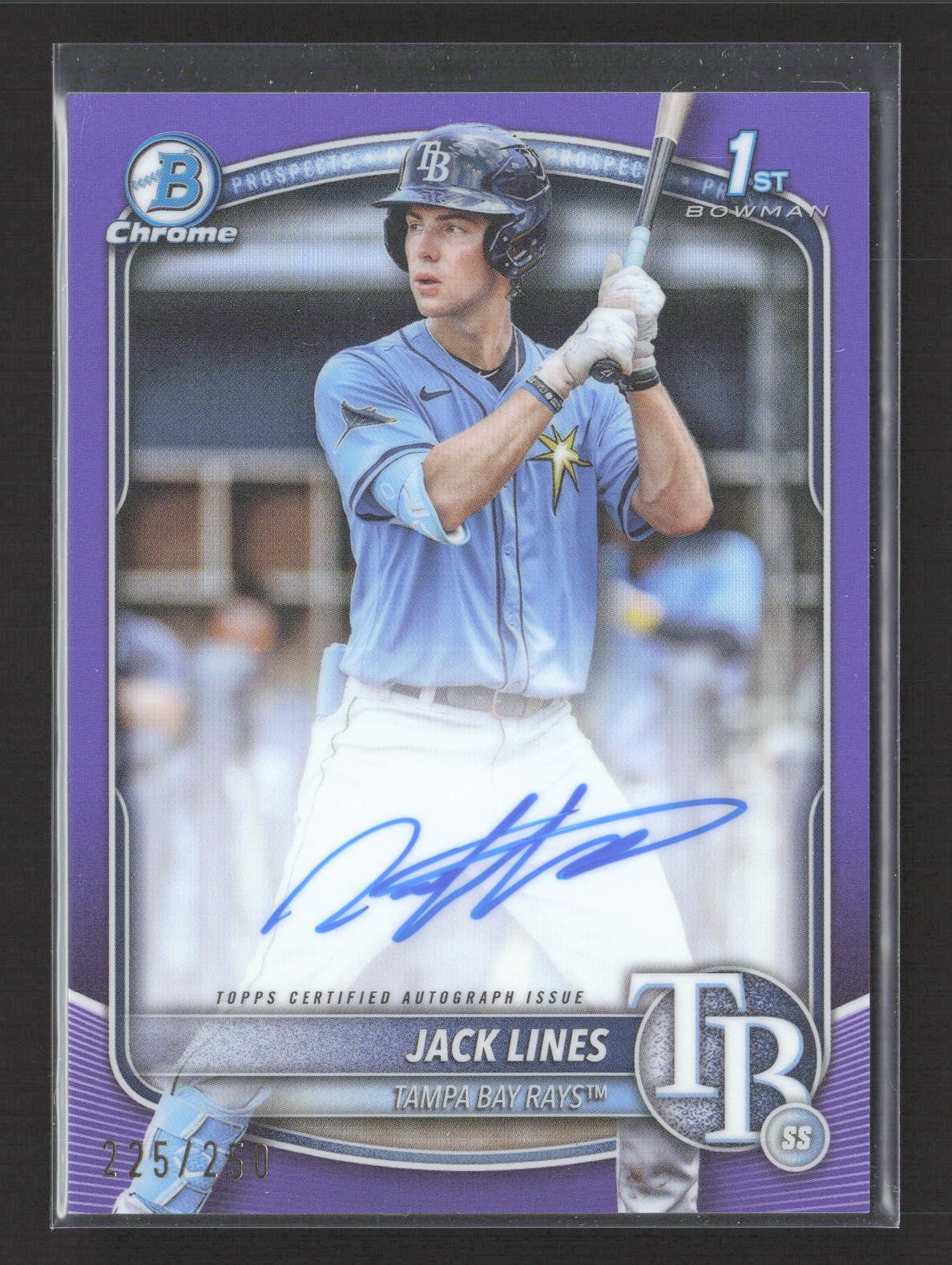 2025 Bowman Chrome Jack Lines 1st Purple Refractor Auto /250 #CPA-JLI