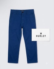 Boys Hurley Blue Youth Performance Chino Pants S 7/8