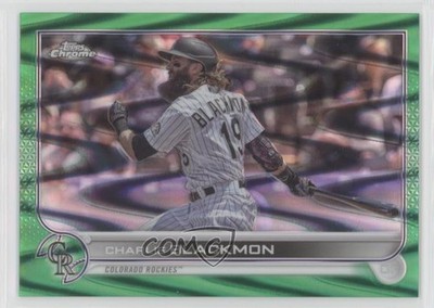 2022 Topps Chrome Sonic Green RayWave Refractor 25/99 Charlie Blackmon #37 4g8