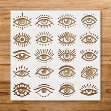 Eye Vector Graphics DIY Crafts Stencil for Artistic Expression - StencilAir