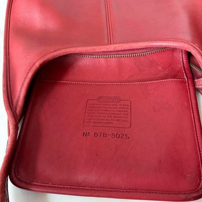 Extremely Rare Made In USA Old Coach 9025 Shoulder Bag Red Vintage