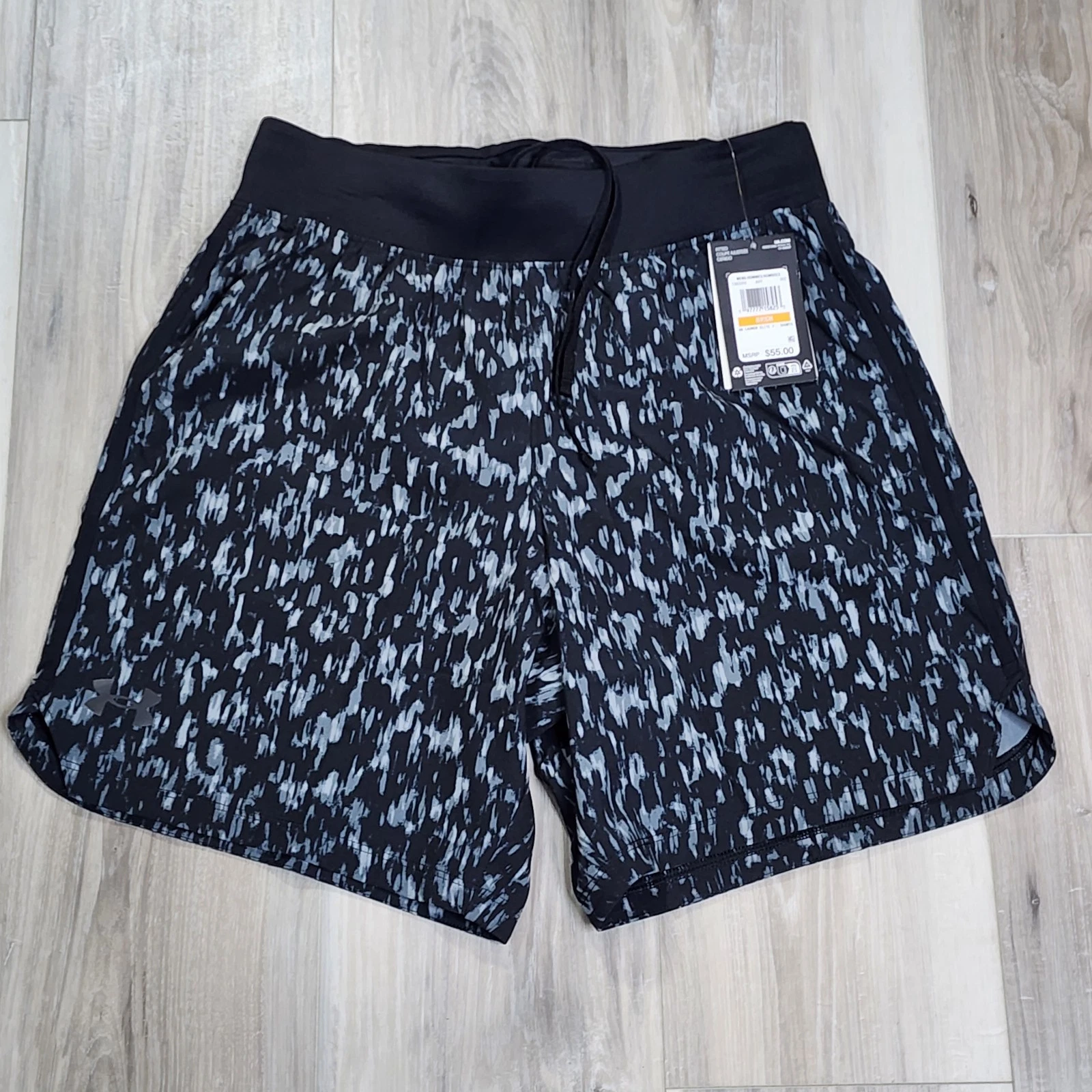 Under Armour Shorts Men's Small Black Launch Elite 7" New