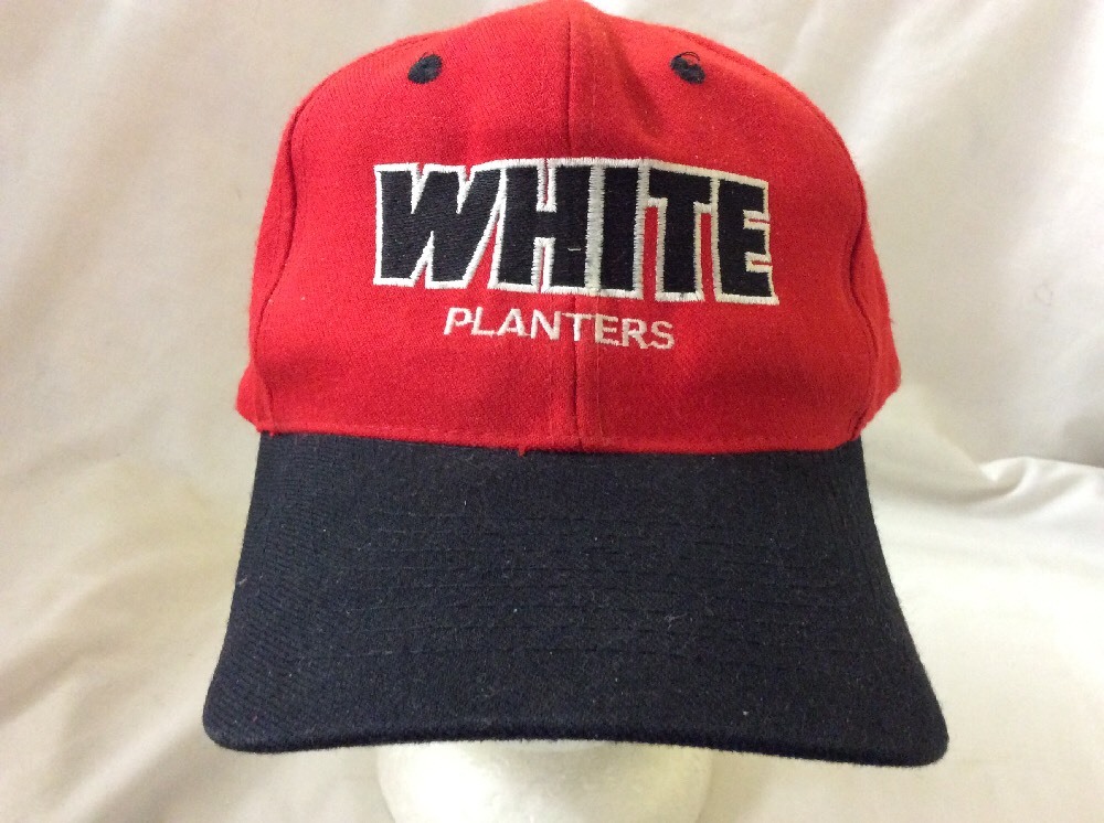 trucker hat baseball cap White Planters retro vintage rare rave nice cool