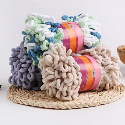 100G Fingering Loop Yarn Circle Cotton Chunky Braided Yarn