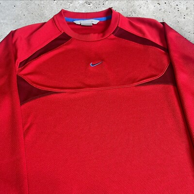 Rare Y2K Nike Center Swoosh Long-sleeve TShirt Mens Size