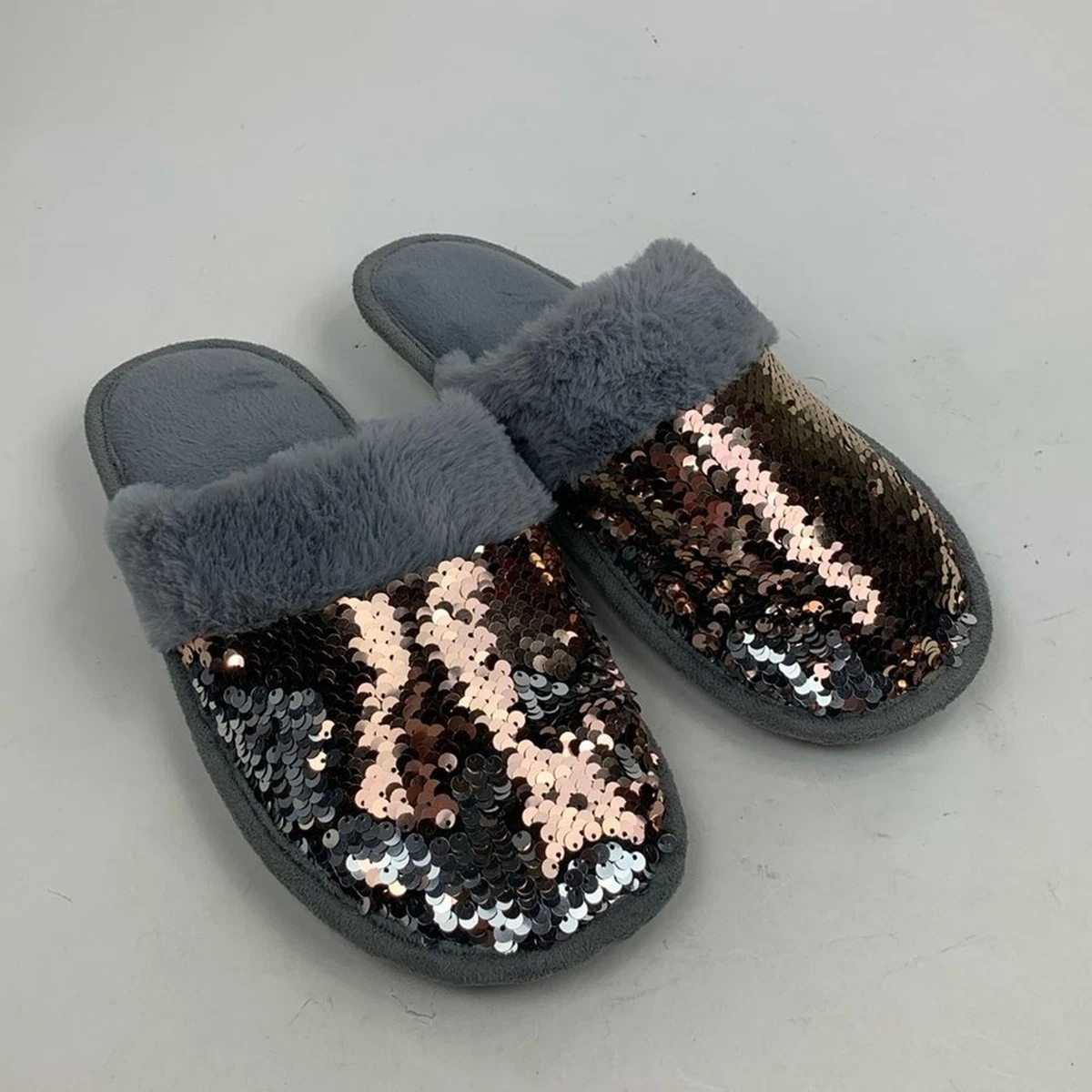 Zapatillas De Invierno Para Mujer - Forro Polar Con Lentejuelas, Cálidas Y Cómodas, Perfectas Para Estar En Casa