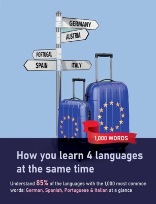 How You Learn 4 Languages At The Same Time: The 1,000 Most Common Words: Un...
