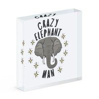 VerrüCkte Elefant Mann Stars Acryl Foto Block Rahmen Lustig Tiere Scherz