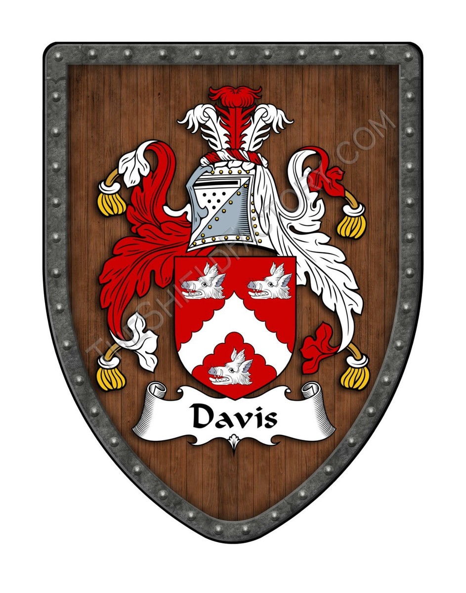 旗印/Coat of Arms Davis Family Crest Custom Coat of Arms, Hanging Wall Shield SH503P